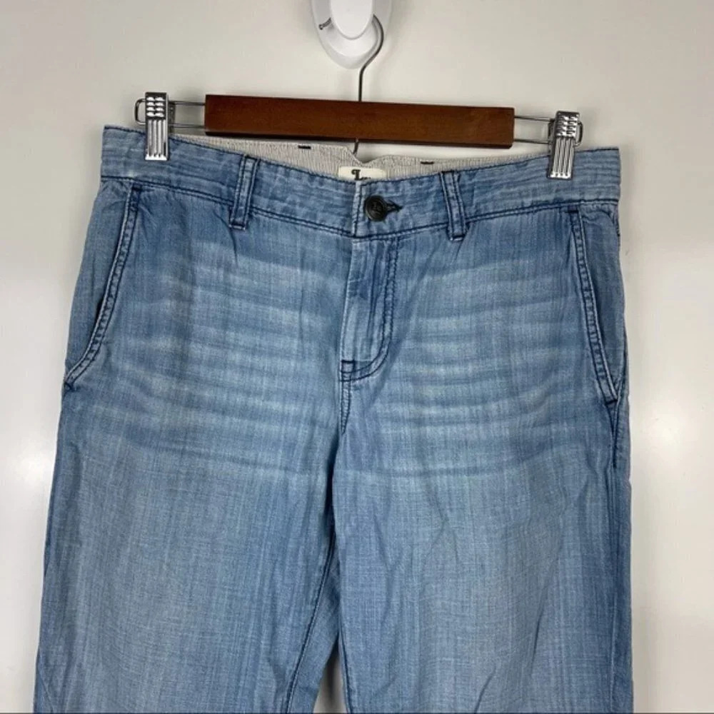 La't By L'agence Chambray Cropped Pants Size 24 - image 3